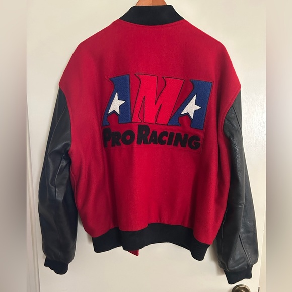 Moto Wear International Other - Vintage AMA Pro Racing Leather Wool Jacket Sz L Excellent​